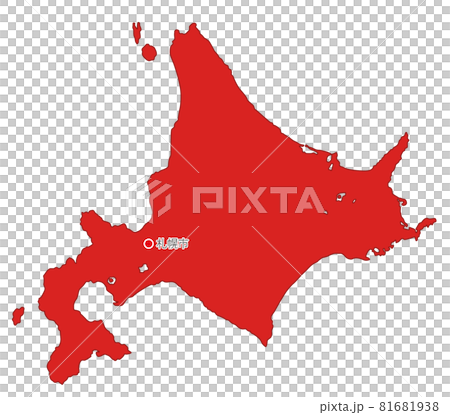 日本地方区分＿北海道＿県庁所在地入り＿re 81681938