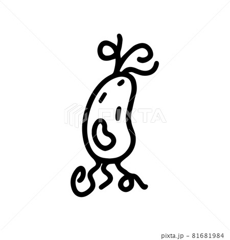 salmonella black line vector doodle icon design 81681984