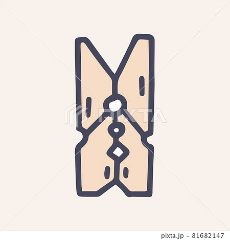 clothes pin vector doodle simple color icon clothes pin vector doodle simple color icon 81682147