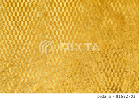イラスト素材　背景素材　和風　和紙　筆　書道　金　ゴールド　矢羽　矢羽根　矢がすり　矢　文様 81682703