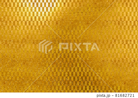 イラスト素材　背景素材　和風　和紙　筆　書道　金　ゴールド　矢羽　矢羽根　矢がすり　矢　文様 81682721