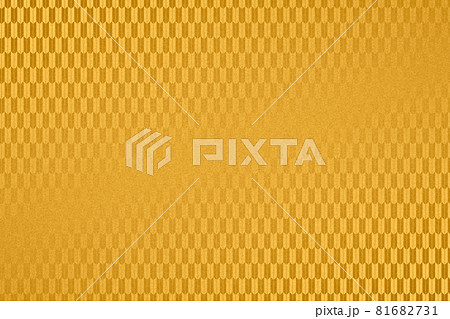 イラスト素材　背景素材　和風　和紙　筆　書道　金　ゴールド　矢羽　矢羽根　矢がすり　矢　文様 81682731