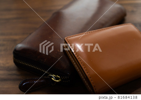 【ファッション小物】革製の長財布と名刺入れ【革製品】 81684138
