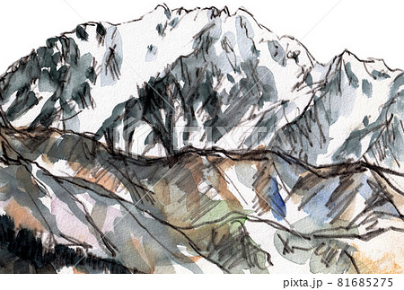 八海山【冬】白と黒と茶色の世界 81685275