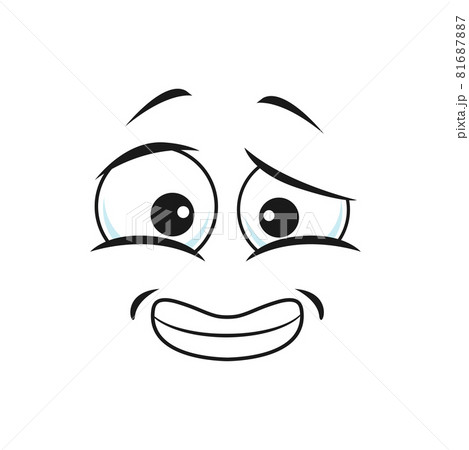 Oops face expression, emoticon puzzled emoji icon Oops face expression, emoticon puzzled emoji icon 81687887