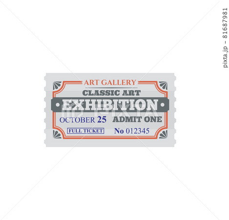 Full ticket to classic art gallery exhibition card Full ticket to classic art gallery exhibition card 81687981