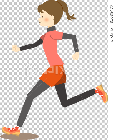 Young woman running Young woman running 81688477