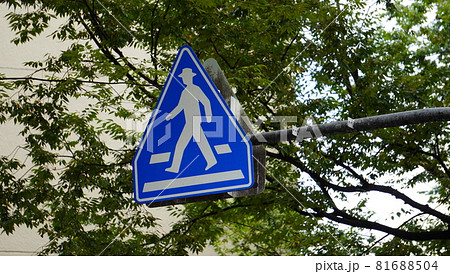 道路標識 横断歩道 道路標識 横断歩道 81688504
