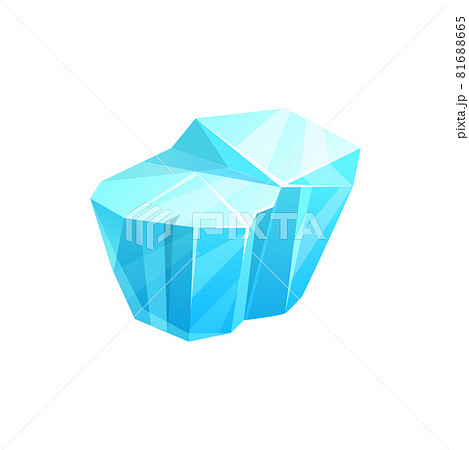 Ice crystal, iceberg cube or cold snow block icon Ice crystal, iceberg cube or cold snow block icon 81688665