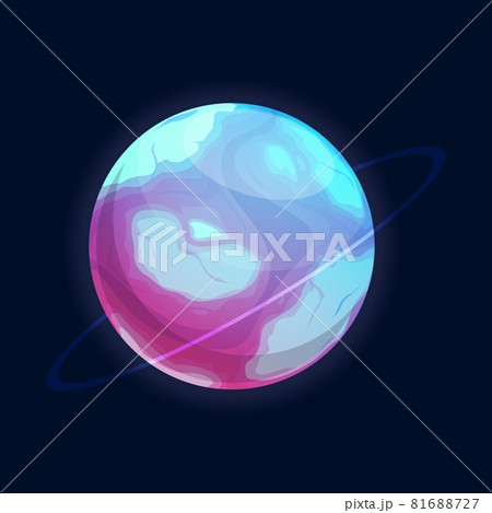 Sweet cartoon planet sci-fi fantasy world isolated 81688727