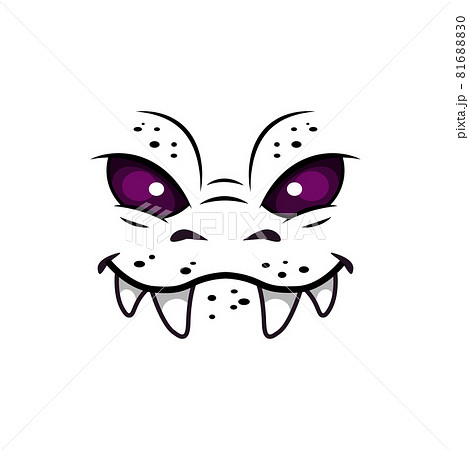 Monster face isolated vector icon, cartoon emotion Monster face isolated vector icon, cartoon emotion 81688830