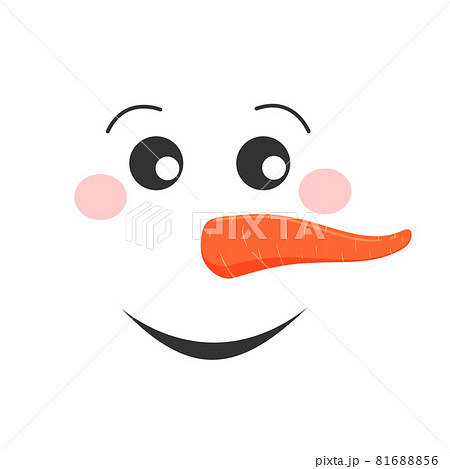 snowman face vector