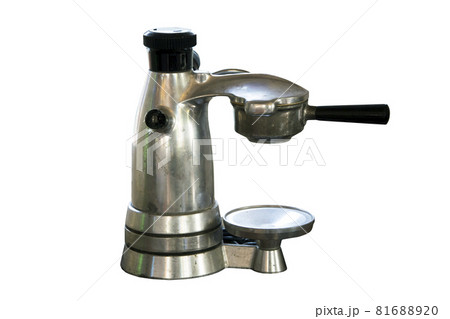 Vintage coffee maker Isolated on white. 81688920