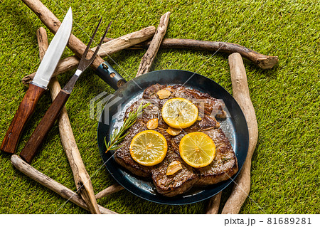 ステーキ　Large American beef steak chunks 81689281