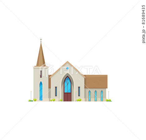 Christian church or cathedral chapel with cross Christian church or cathedral chapel with cross 81689435