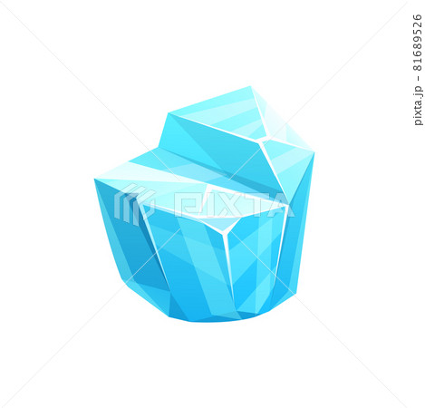 Ice crystal icon, iceberg cube of cold snow block Ice crystal icon, iceberg cube of cold snow block 81689526