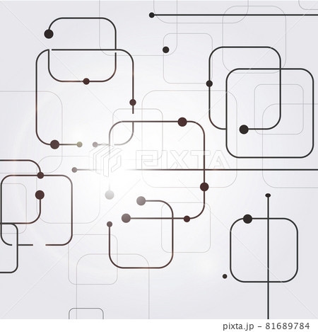 Geometric lines and dots. Lines square pattern. Modern abstract background. Connection vector illustration for print and web design Geometric lines and dots. Lines square pattern. Modern abstract background. Connection vector illustration for print and web design 81689784