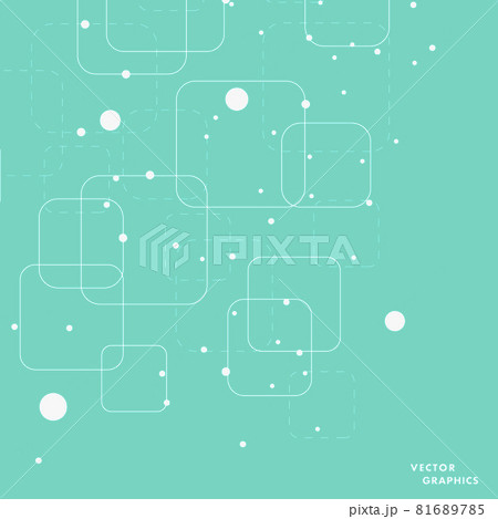 Vector square connected with dots. Technology futuristic mesh. Web style presentation background 81689785