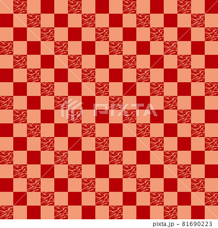 和風の壁紙 市松模様のイラスト のイラスト素材