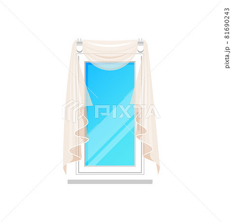 Curtains window, house interior home glass frame Curtains window, house interior home glass frame 81690243