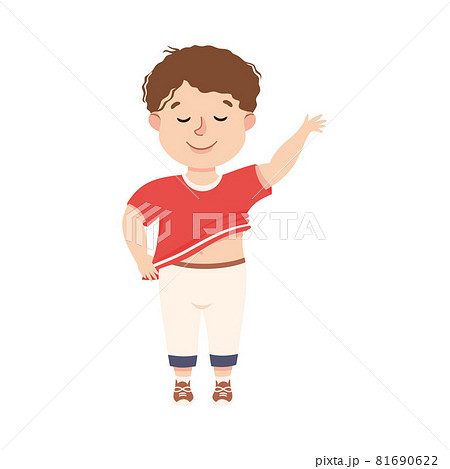 Little Boy Getting Dressed Engaged in Daily Activity and Everyday Routine Vector Illustration Little Boy Getting Dressed Engaged in Daily Activity and Everyday Routine Vector Illustration 81690622