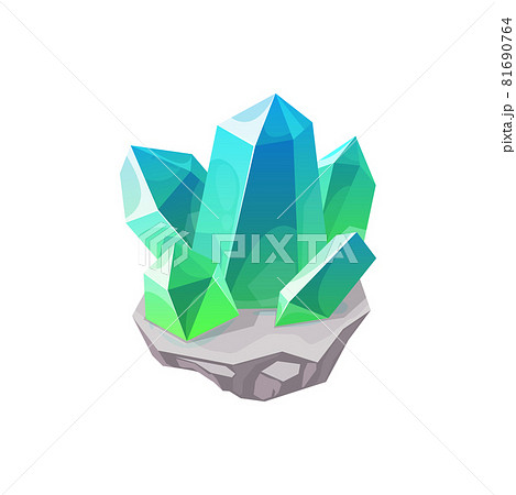 Crystal gem, gemstone or mineral stone jewel 81690764