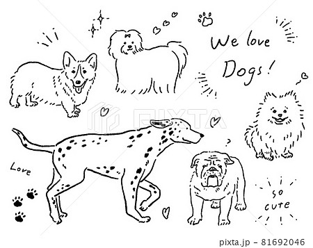 犬　イラストセット 81692046