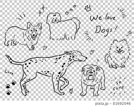 犬　イラストセット 81692046
