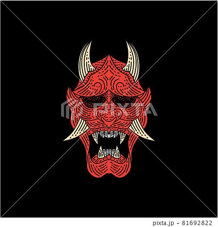 Japanese Demon Oni Mask Logo Design 81692822