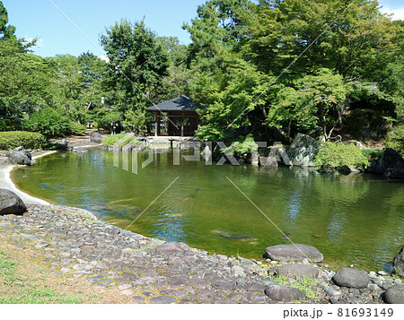 五輪坊の日本庭園内の東屋 五輪坊の日本庭園内の東屋 81693149