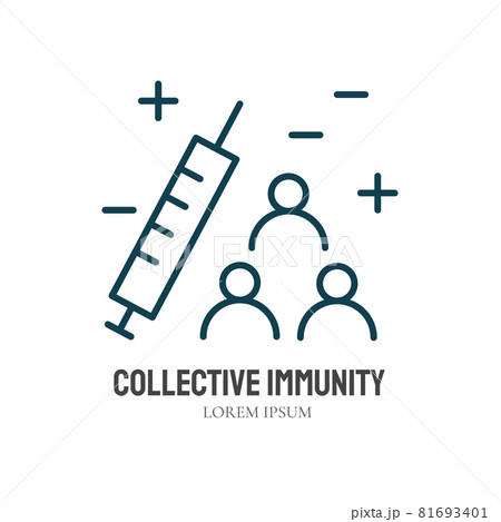 Vaccination and immunization logo icon. Symbol isolated Vaccination and immunization logo icon. Symbol isolated 81693401