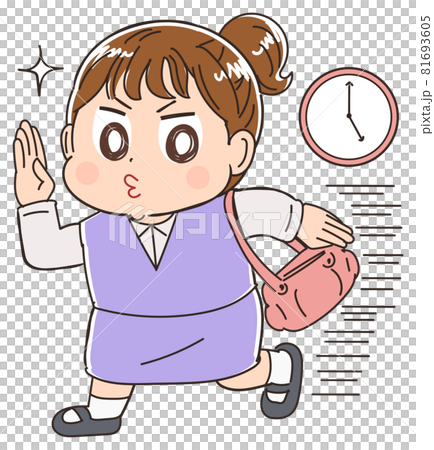 ワークライフバランスを意識して定時退社する女性OL 81693605
