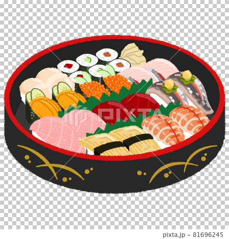 宅配寿司のイラスト 81696245
