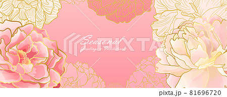 Soft pink peony header banner 81696720