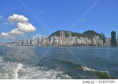 the landscape of Sulphur Channel, Hong Kong 20 Aug 2021 81697484