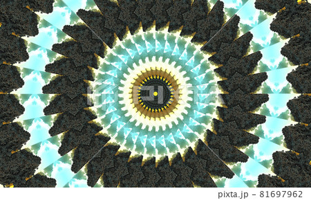 Ornamental Decorative Kaleidoscope Movement Geometric Circle, abstract floral kaleidoscope, geometric ethnic seamless pattern, intricate folk background 81697962