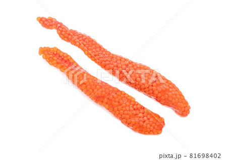 Fish red caviar on white background, isolated Fish red caviar on white background, isolated 81698402