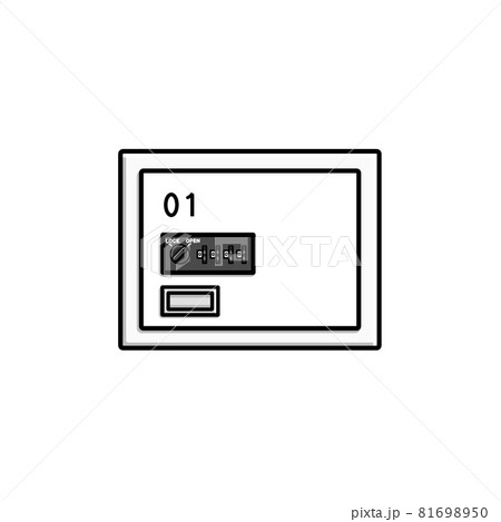 ダイヤル式宅配ボックスのイラスト素材