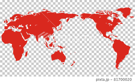 世界地圖紅16：9 81700020