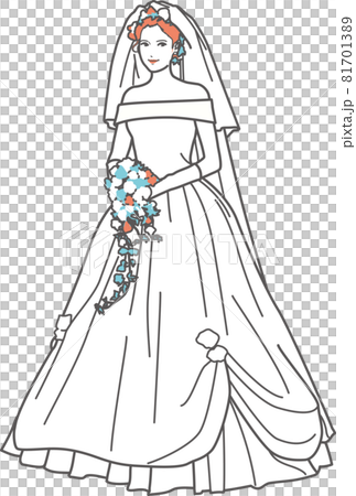 穿著婚紗的女人全身露肩 81701389