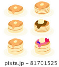 ゆるかわ手描きのパンケーキセット 81701525