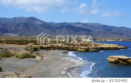 view of La Galera beach in Aguilas, Spain 81702492