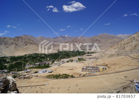 インド　ラダック・レーパレスの眺め 81703657