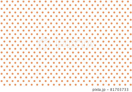オレンジ色の水玉模様の背景イラスト オレンジ色のドット柄 のイラスト素材