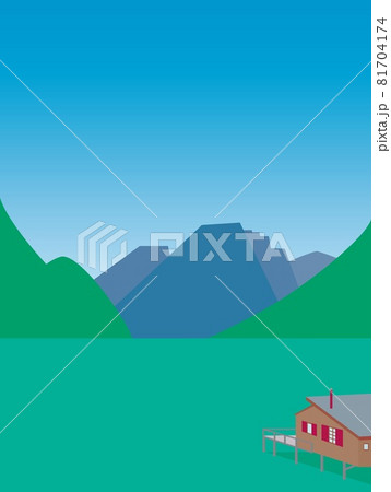 ブライエス湖　lago　di　braies　イタリア　italia 81704174