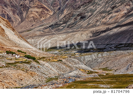 Kardung village in Himalayas 81704796