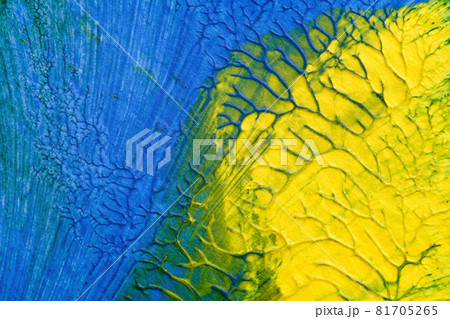 blue green yellow abstract acrylic painting color texture on white paper background by using inkblot method blue green yellow abstract acrylic painting color texture on white paper background by using inkblot method 81705265