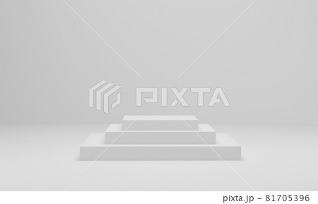 3D rendering. Empty podium or pedestal display on white background. 3D rendering. Empty podium or pedestal display on white background. 81705396