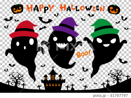 ハロウィン おばけ イラストセット02 81707797