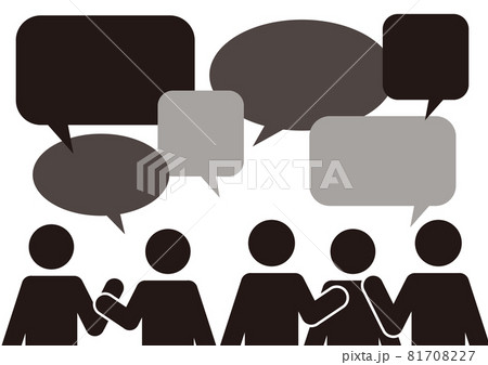 会話する人々 81708227